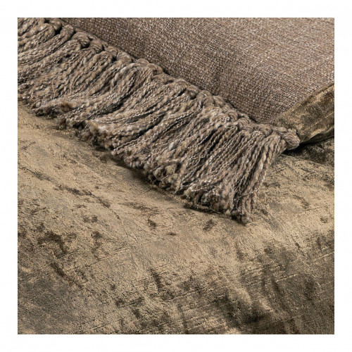 Futon PAULA en velours irisé - 180 x 80 cm - Taupe