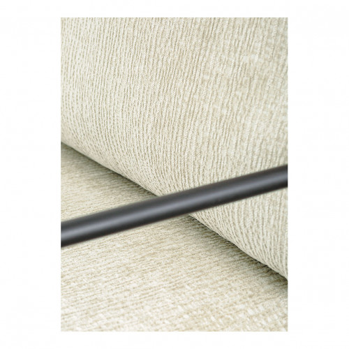 GASPARD Armchair in Jacquard Velvet Fabric and Metal - Sand