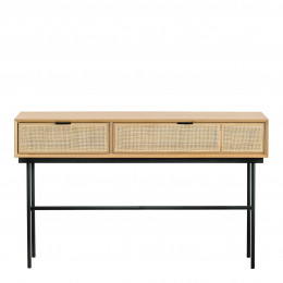 AUGUSTIN Light Oak and Caning Console