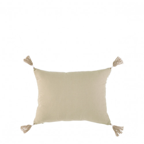 MATTÉO Cotton Velvet and Linen Cushion Cover - White - 30 x 40 cm