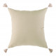 Housse de coussin MATTÉO en velours de coton - Blanc - 50 x 50 cm