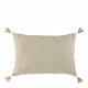 Housse de coussin MATTÉO en velours de coton - Blanc - 60 x 40 cm