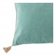 Housse de coussin MATTEO en velours de coton - Bleu aqua - 30 x 40 cm