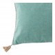 Housse de coussin MATTÉO en velours de coton - Bleu aqua - 30 x 40 cm