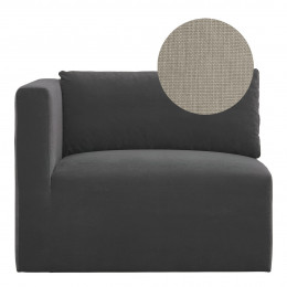 LOU Sofa in linen - Beige - Left module