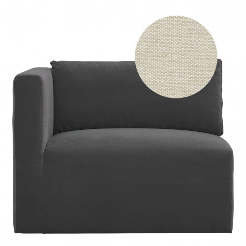LOU Sofa in Blended Linen - Ecru - Left Module