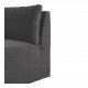 Canapé LOU en velours de coton - Gris foncé - Module central - L. 91.5 cm