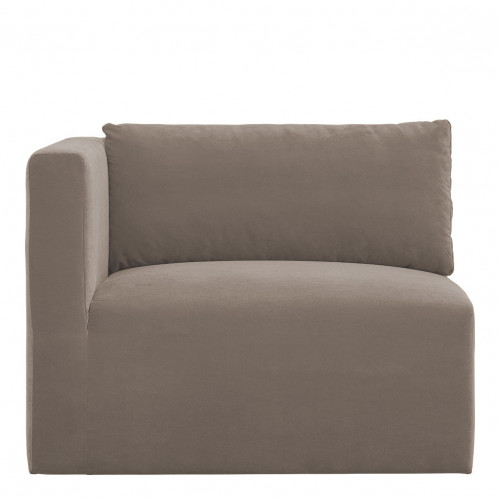 LOU Sofa in Cotton Velvet - Taupe - Left Module