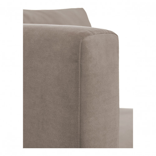 LOU Sofa in Cotton Velvet - Taupe - Left Module