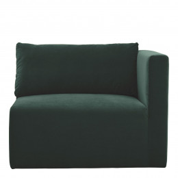 LOU Sofa in cotton velvet - Forest green - Right module