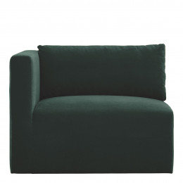 LOU Sofa in cotton velvet - Forest green - Left module