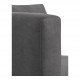 Canapé LOU en velours de coton - Gris foncé - Module gauche