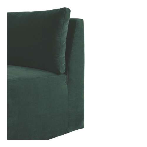 LOU Sofa in cotton velvet - Forest green - Central module - W. 91.5 cm