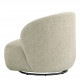 Fauteuil tournant LISETTE en tissu jacquard de velours - Sable