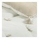 Futon MATTÉO en velours de coton et lin - 180 x 80 cm - Blanc