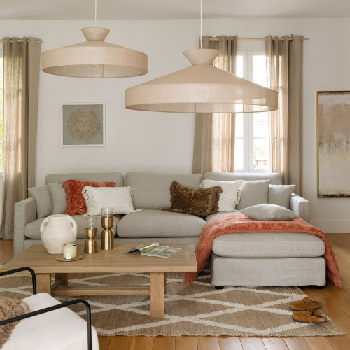 CAPELINE Pendant Light in Jute Canvas - Small Model - ⌀ 70 cm