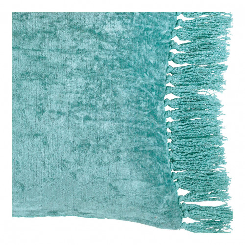 PAULA iridescent velvet cushion cover - Aqua blue - 60 x 40 cm