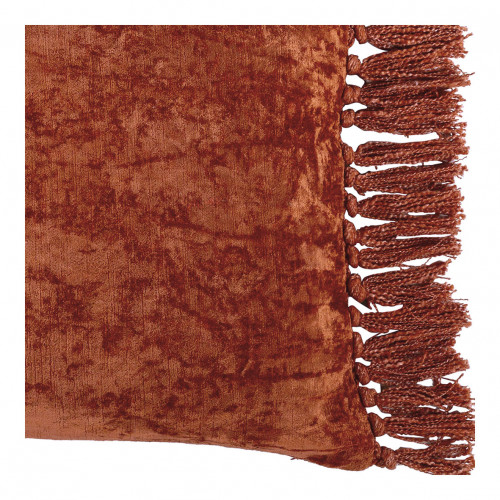 PAULA Cushion Cover in Iridescent Velvet - Burnt Orange - 60 x 40 cm