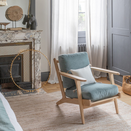 MATTÉO Cotton Velvet and Linen Cushion Cover - White - 30 x 40 cm