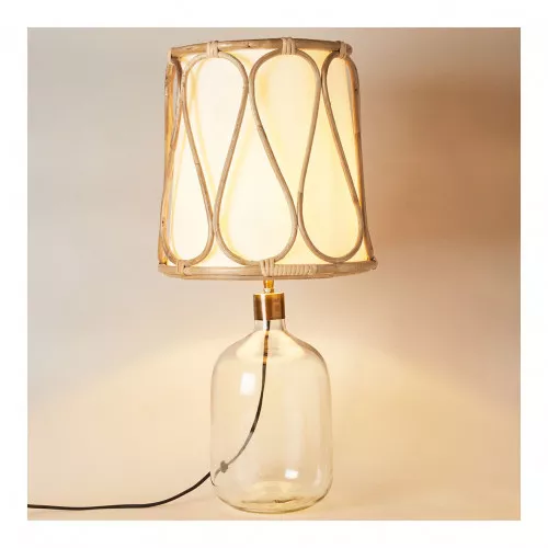Pied de lampe SUZANNE en verre transparent