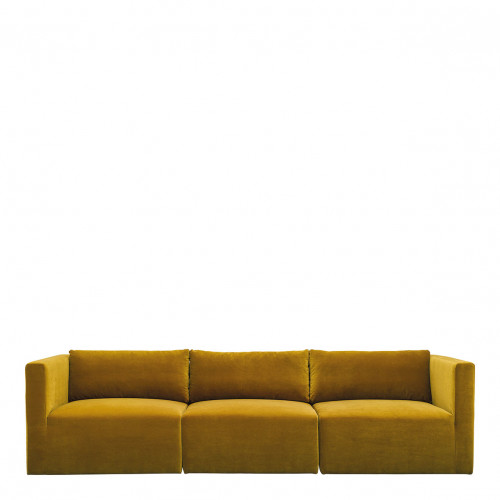 LOU Sofa in velvet - Saffron - Central module - L. 91.5 cm