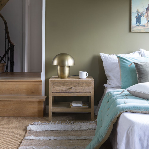 MATTÉO Cotton Velvet and Linen Cushion Cover - Aqua Blue - 50 x 50 cm