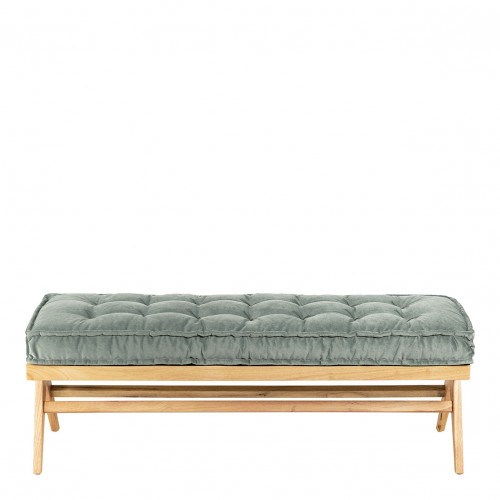 MENA Bench and velvet mattress - Gray green