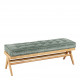 Banc MENA et matelas en velours - Vert de gris