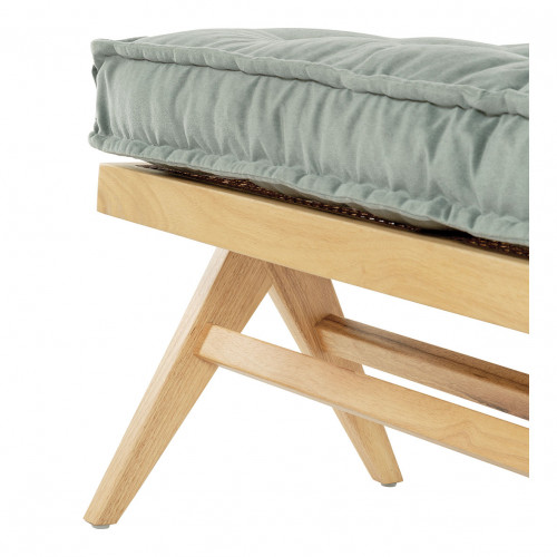 MENA Bench and velvet mattress - Gray green