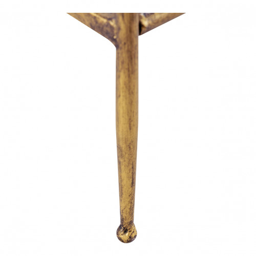 ANATOLE Bookcase in Metal with Golden Brass Finish and Glass Shelves