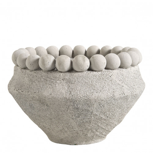 ALÉO Planter in light gray cement - Large model - 23.5 x 23.5 x 15.5 cm