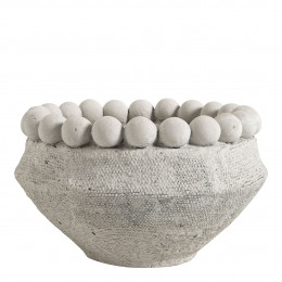 ALÉO Planter in light gray cement - Small model - 19.5 x 19.5 x 11.7 cm