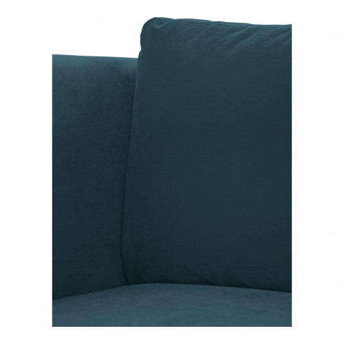 LOU Sofa in Cotton Velvet - 3 Modules - L. 297 cm - Peacock Blue