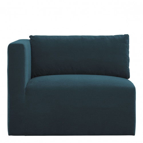 LOU Sofa in Cotton Velvet - 3 Modules - L. 297 cm - Peacock Blue