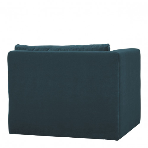LOU Sofa in Cotton Velvet - 3 Modules - L. 297 cm - Peacock Blue