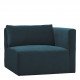 Canapé LOU en velours de coton - 3 modules - L. 297 cm - Bleu paon