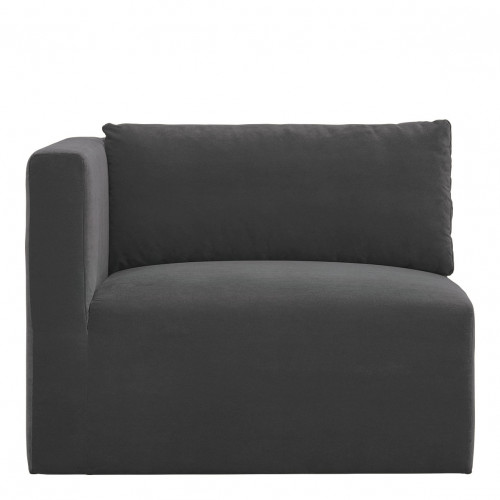 LOU Sofa in Cotton Velvet - 3 Modules - L. 297 cm - Dark Gray