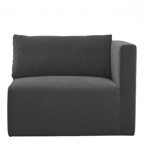 Canapé LOU en velours de coton - 3 modules - L. 297 cm - Gris foncé Canapé LOU en velours de coton - 3 modules - L. 297 cm - Gris foncé