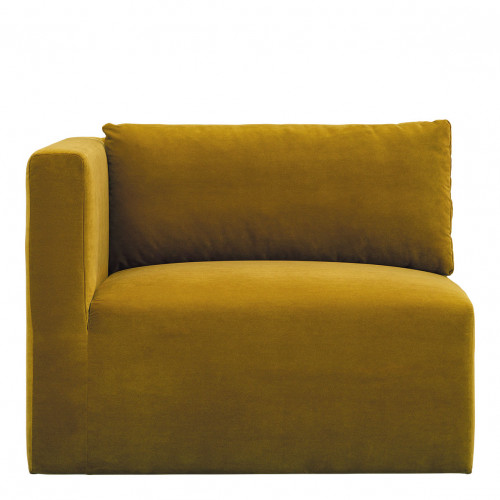 LOU Sofa in cotton velvet - 3 modules - W. 297 cm - Saffron