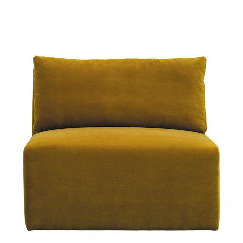 LOU Sofa in cotton velvet - 3 modules - W. 297 cm - Saffron