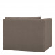 Canapé LOU en velours de coton - 3 modules - L. 297 cm - Taupe