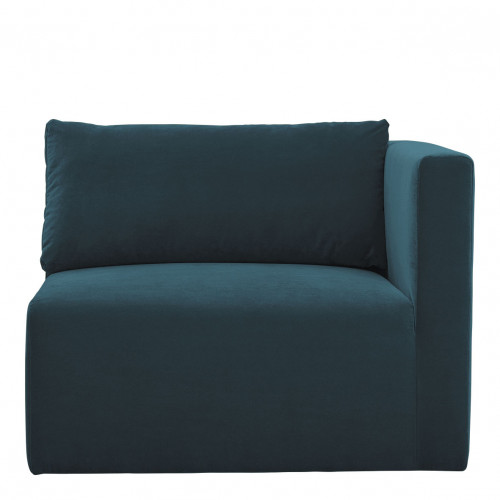 LOU Sofa in Cotton Velvet - 3 Modules - L. 336 cm - Peacock Blue