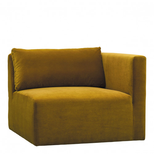LOU Sofa in cotton velvet - 3 modules - W. 336 cm - Saffron