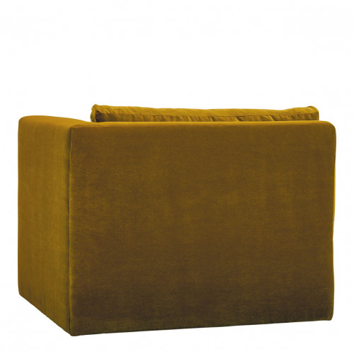 LOU Sofa in cotton velvet - 3 modules - W. 336 cm - Saffron