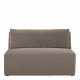 Canapé LOU en velours de coton - 3 modules - L. 336 cm - Taupe