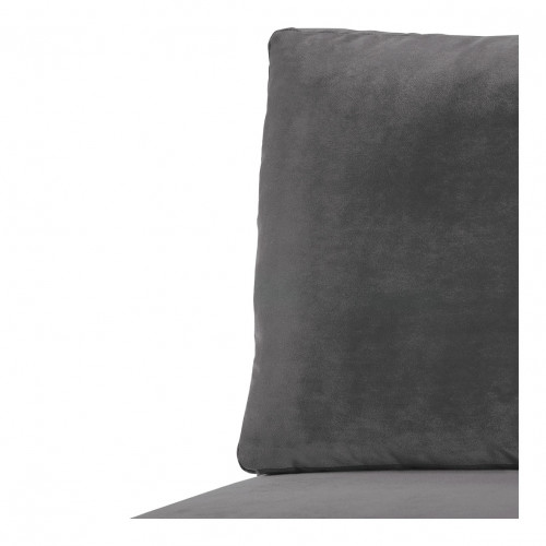 Canapé LOU en velours de coton - Gris foncé - Module central - L. 130 cm