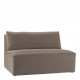 Canapé LOU en velours de coton - Taupe - Module central - L. 130 cm