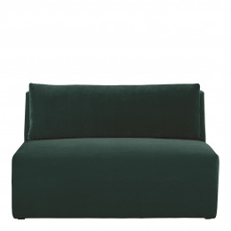 LOU Cotton Velvet Sofa - Forest Green - Central Module - L. 130 cm