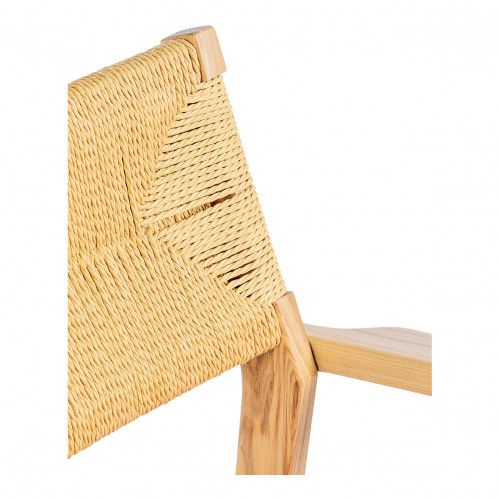 Chaise PALOMA en corde de papier et velours - Framboise Chaise PALOMA en corde de papier et velours - Framboise