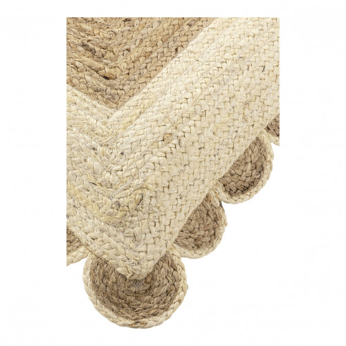 ÉNOLA Jute Cushion - Natural and White - 60 x 60 cm
